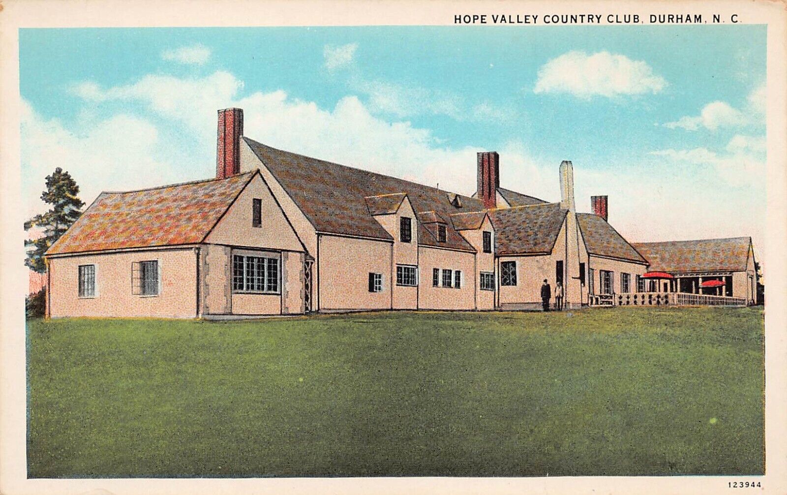 Durham NC Hope Valley Country Club Gold Course Raleigh Vtg Postcard D12
