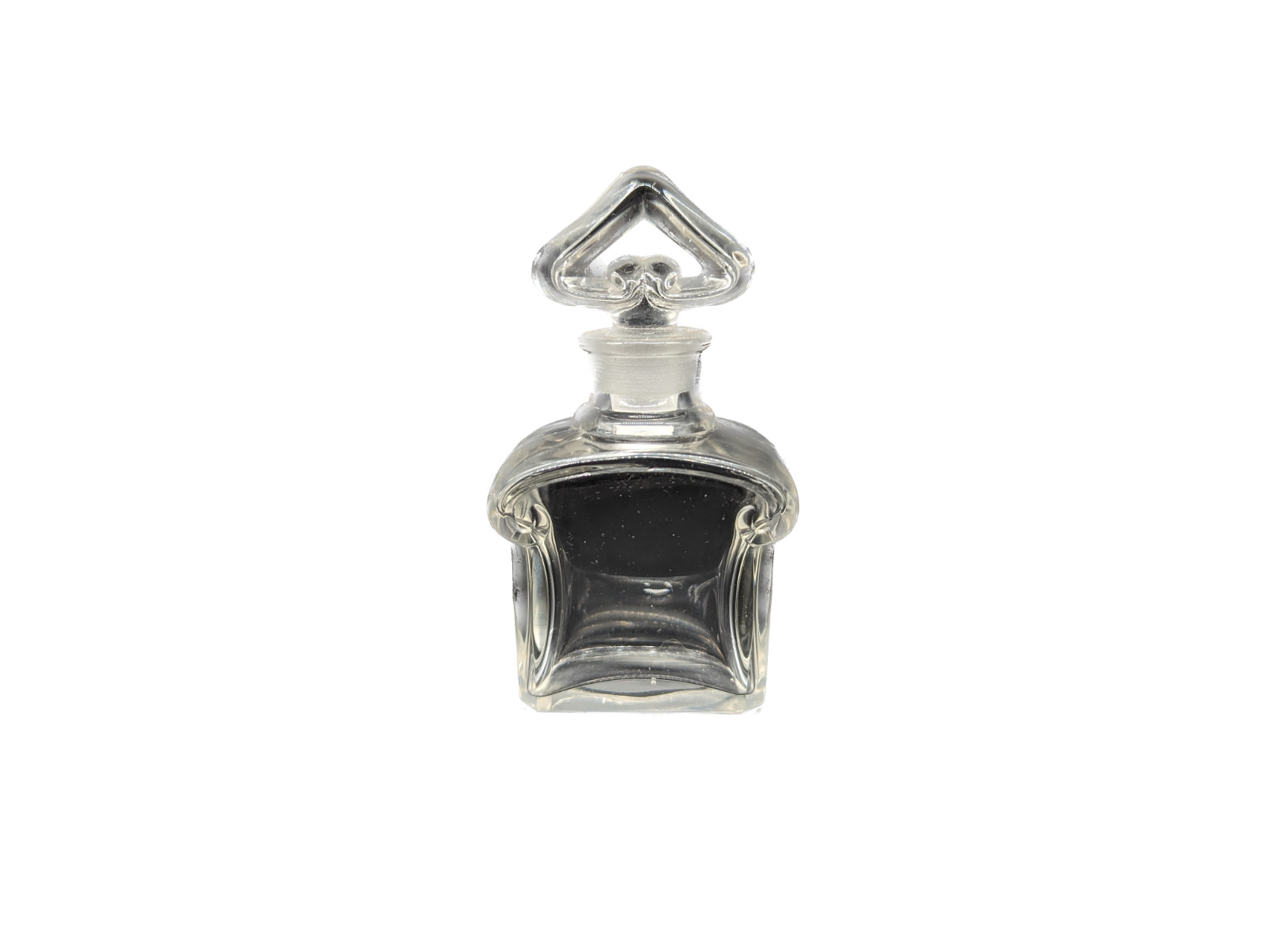 Small Unmarked Baccarat Heart Shaped Stopper Perfume Bottle