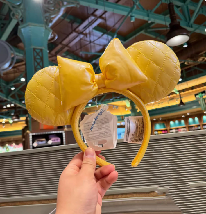Authentic Shanghai Disney Mickey Mouse Minnie Ears Pineapple Yellow headband