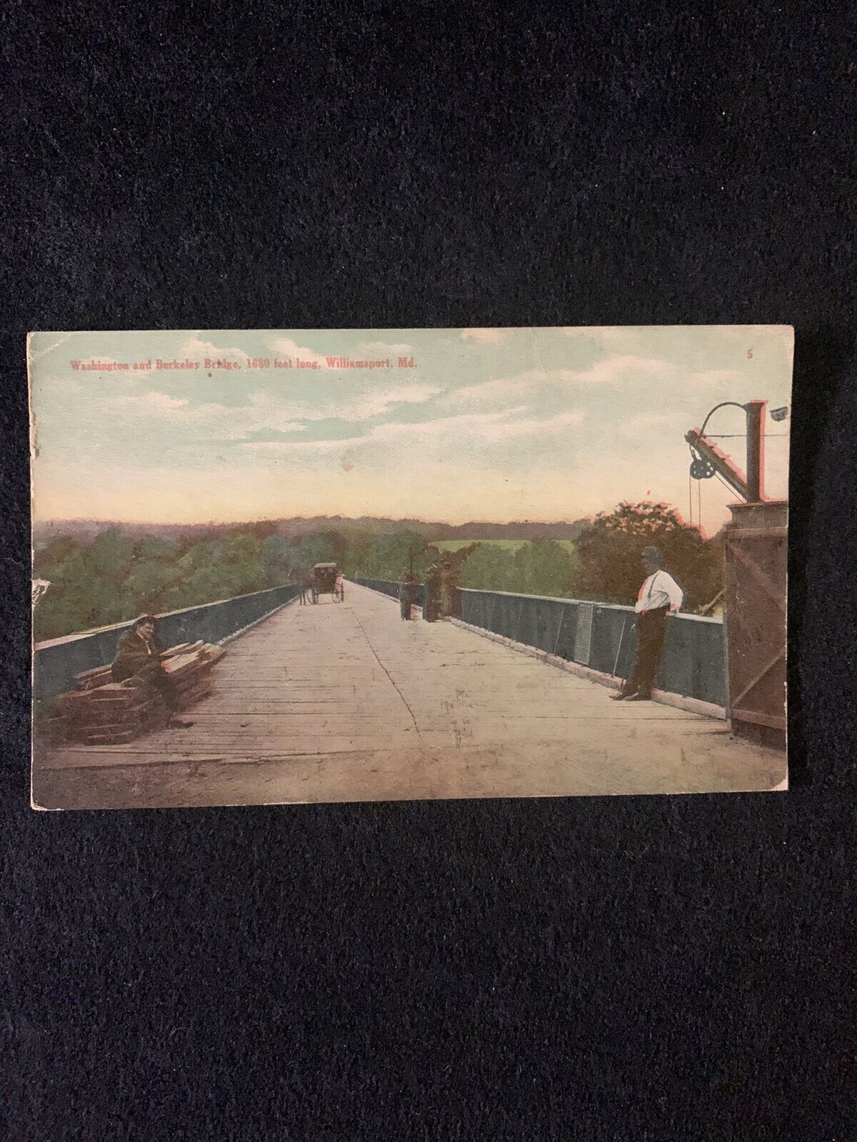 Williamsport Maryland Postcard c1910’s Washington & Berkeley Bridge UPD Free Shp