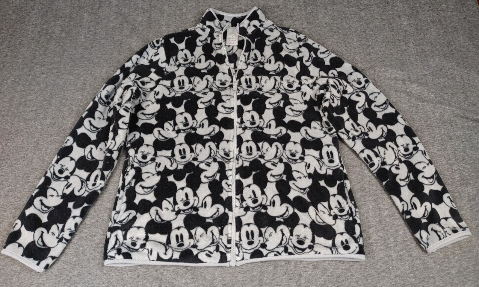 VtG The Disney Store Mickey Mouse Faces Fleece Jacket Japan Rare Sz L