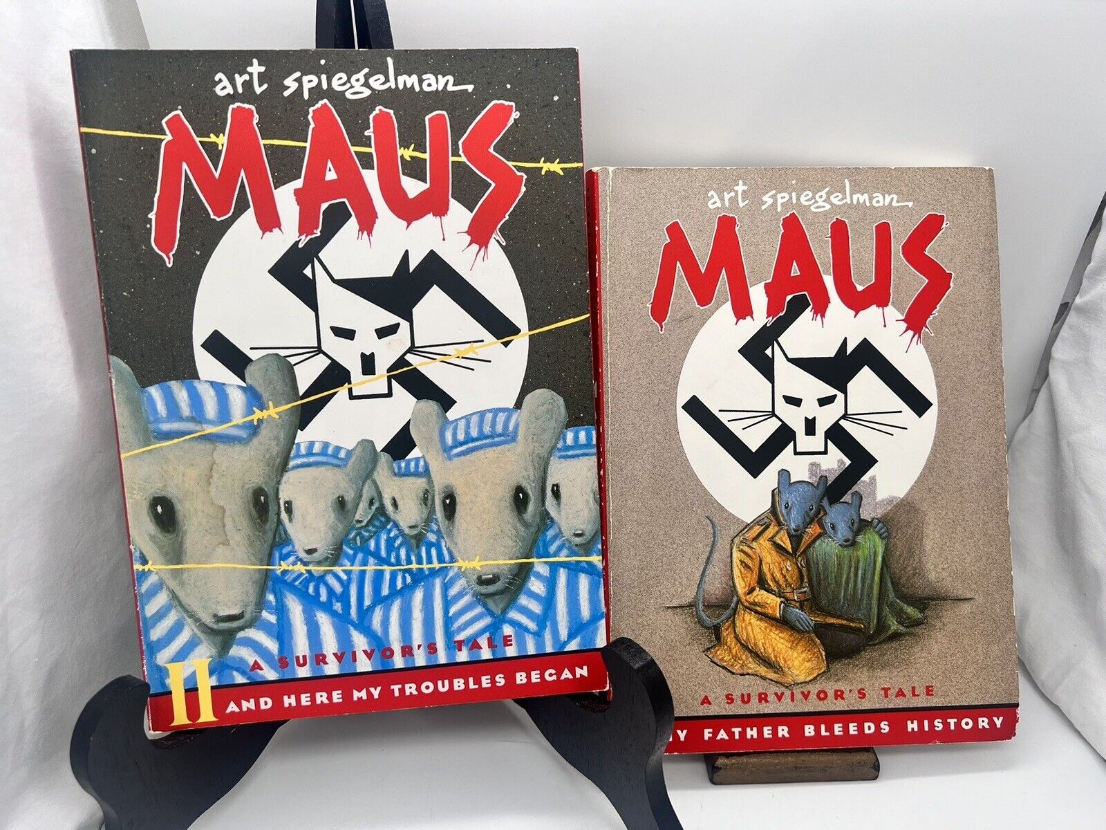 MAUS Volumes I and II Art Spiegelman 1992 Print Banned Books A Survivor's Tale