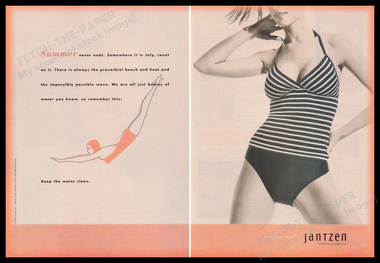 Jantzen Swimwear 2000s Print Advertisement (2 pages) 2003 \