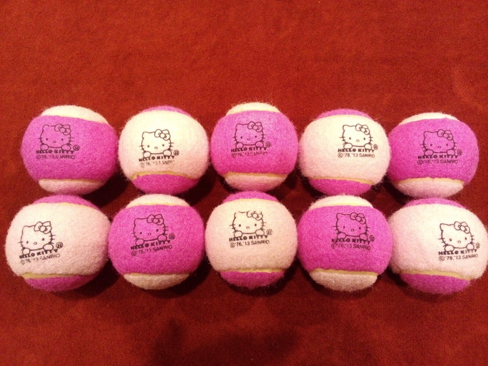 Vintage 2013 Sanrio Hello Kitty 10 Ct. Tennis Balls