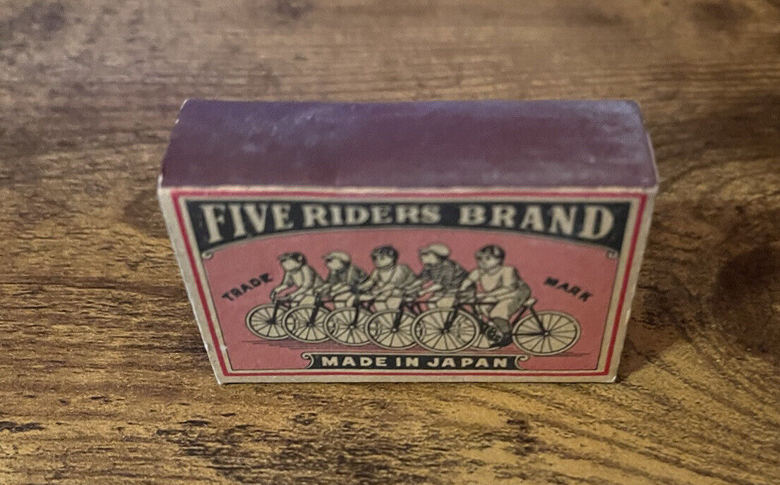 Vintage Matchbox - Five Riders Brand - With Matches - Great Shape