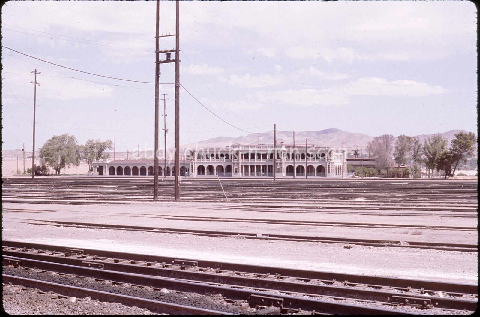 Original Slide Santa Fe ATSF Station Barstow CA 1979