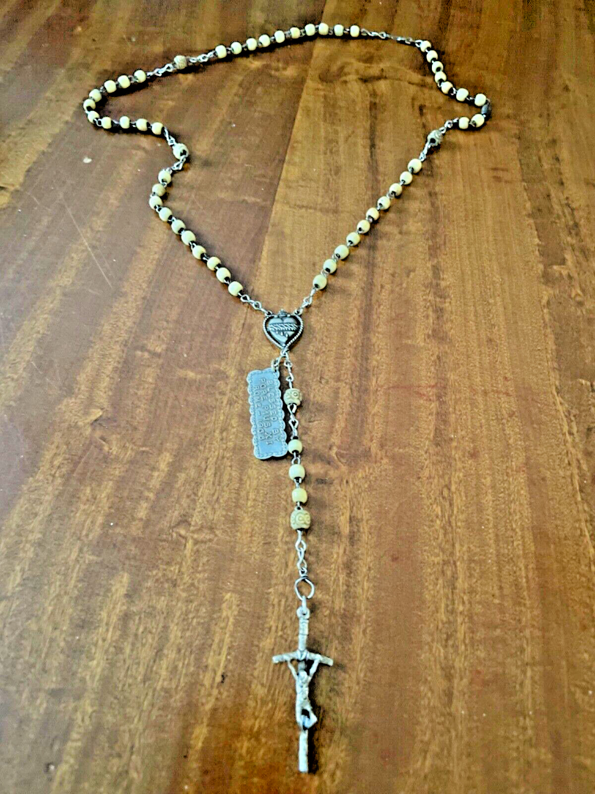 ANTIQUE BLESSED BY POPE PIUS XI ROSARY~ROME 1936