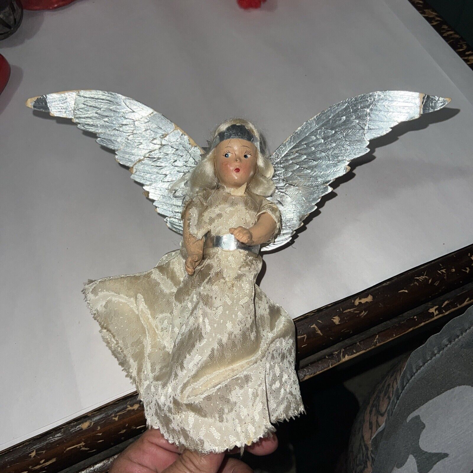 Vintage 1940s Noma Composition  Christmas Angel Tree Topper
