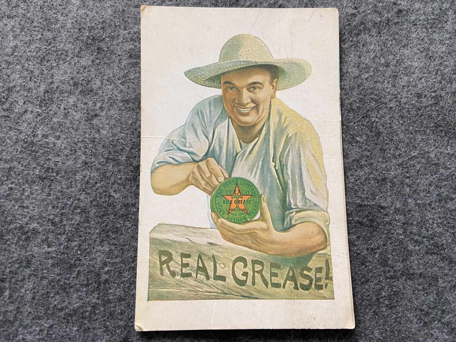 Texaco Axle Grease, Port Arthur Texas Vintage Postcard