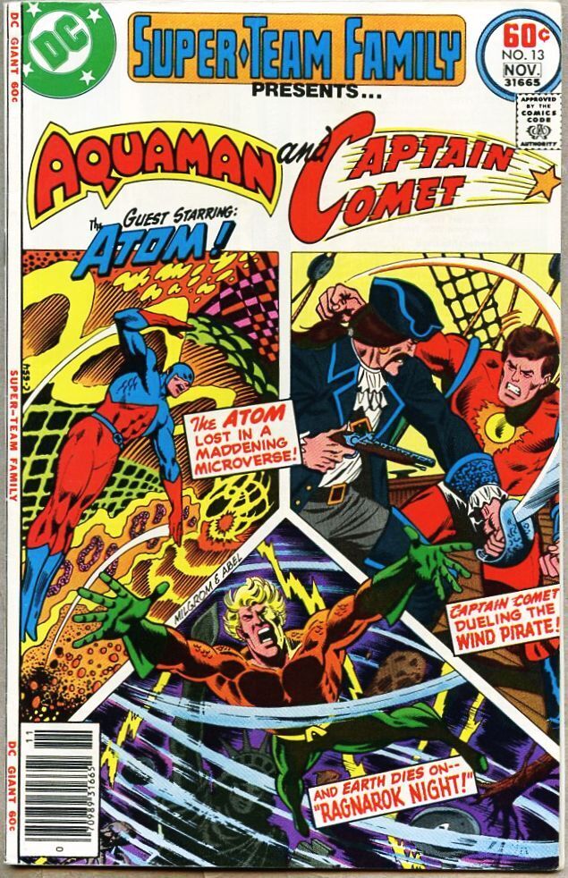 Super-Team Family #13-1977 vg/fn 5.0 Giant Size Aquaman Atom