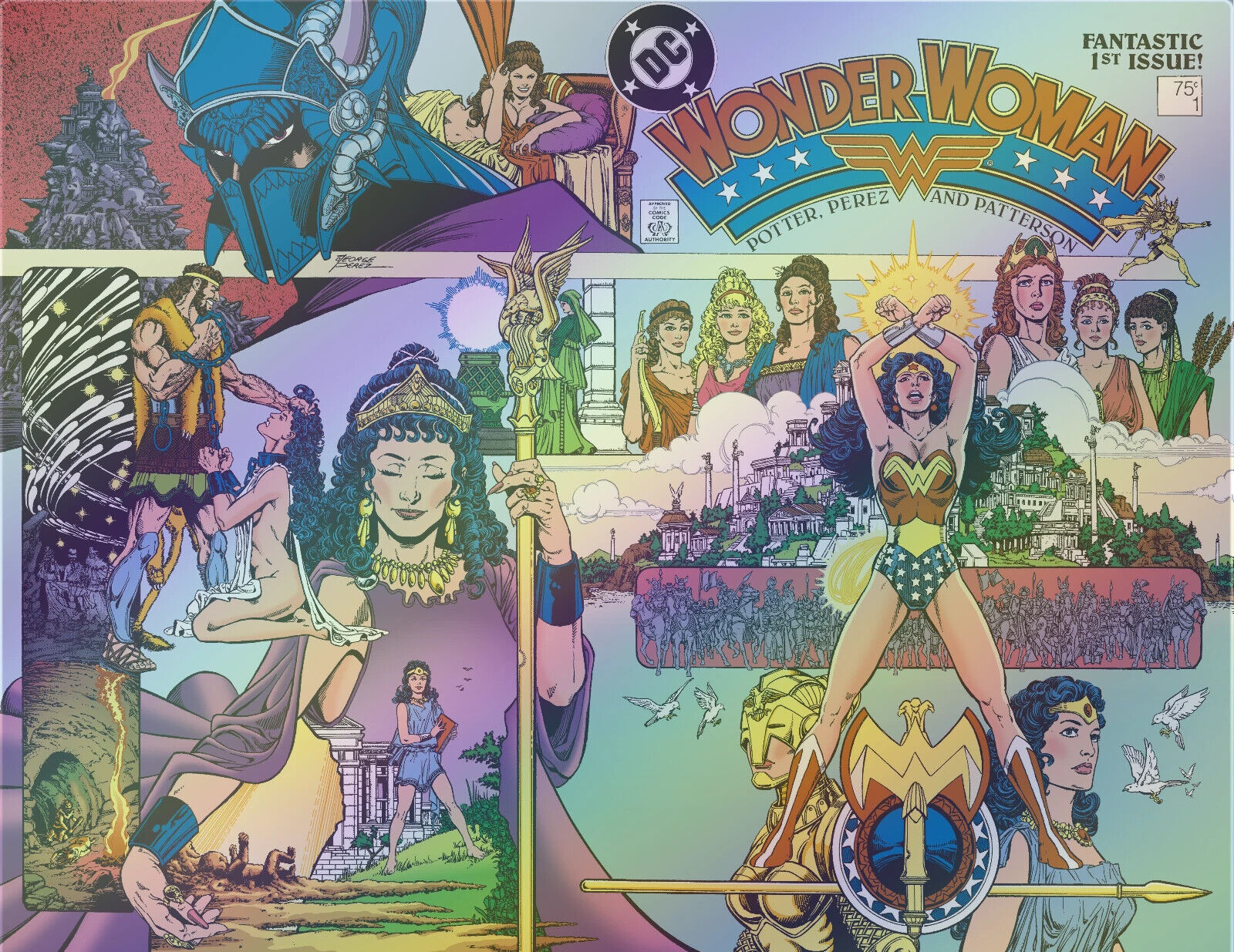 FOIL WONDER WOMAN (1987) #1 FACSIMILE EDITION (GEORGE PEREZ COVER) ~ DC Comics