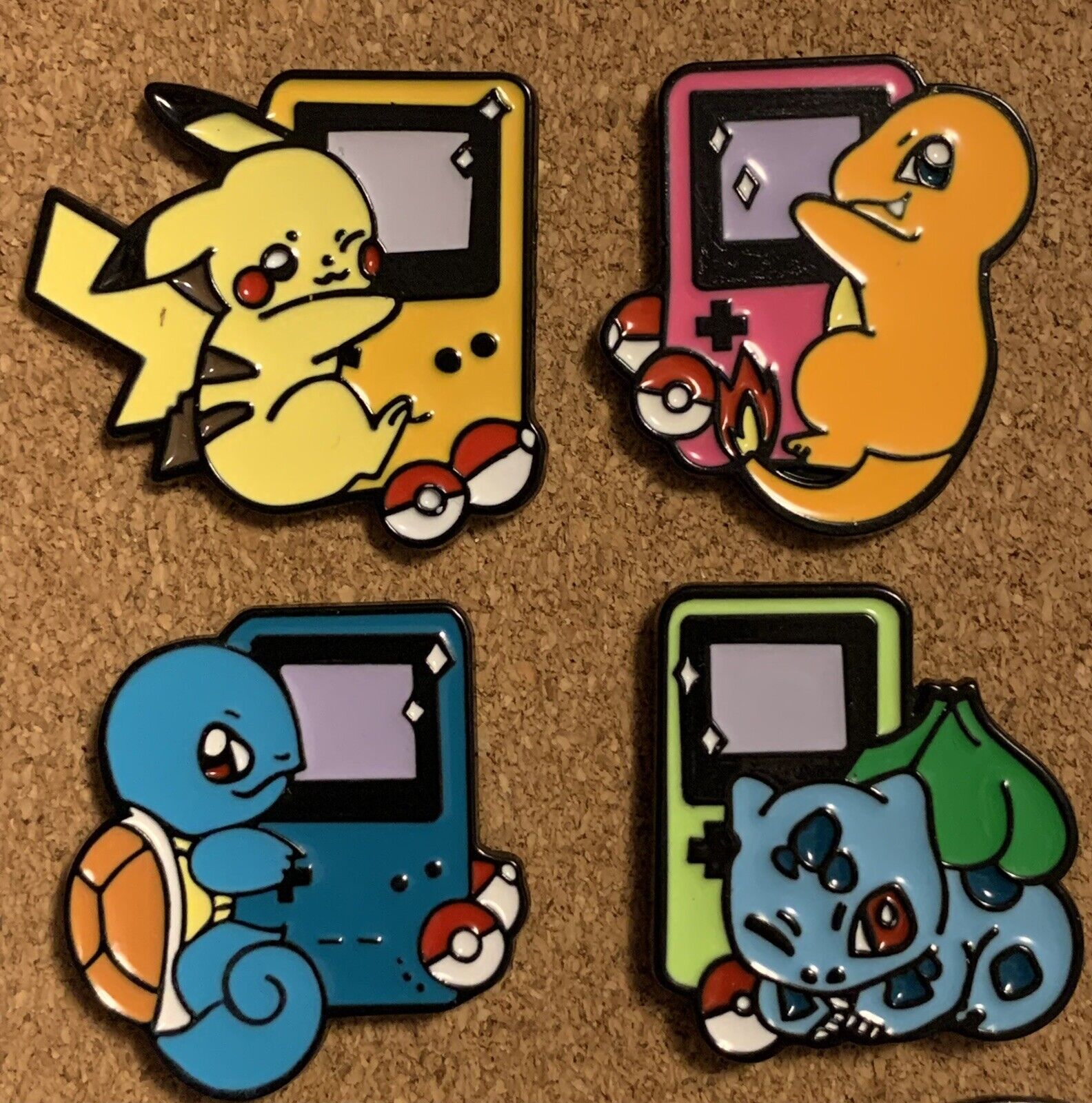 Pokemon Gameboy Pin Set 4 Pc Enamel Pins