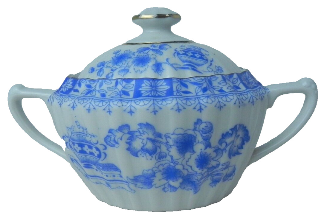 Vintage Seltmann WEIDEN Germany U.S.Z. China Blau 10 Porcelain Sugar Dish & Lid