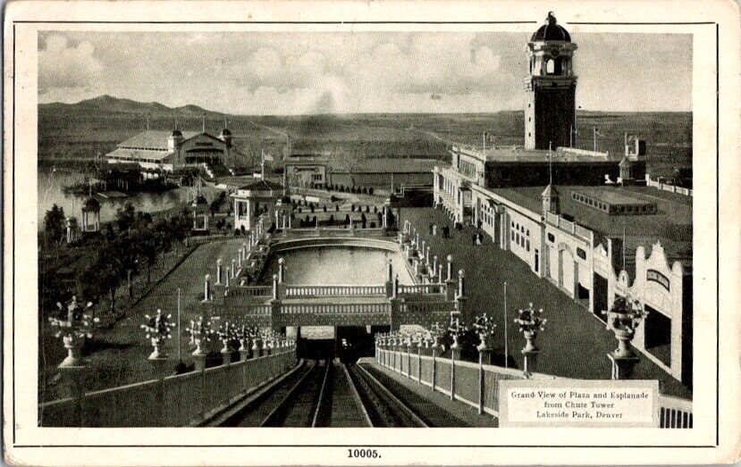Vintage Postcard Grand View Lakeside Amusement Park Denver CO Colorado 1910 L438
