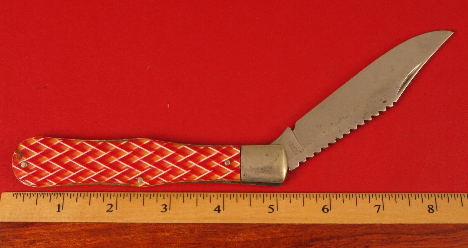 FABULOUS VINTAGE COLONIAL FISH KNIFE SCALE PROVIDENCE RI GREAT SNAP 