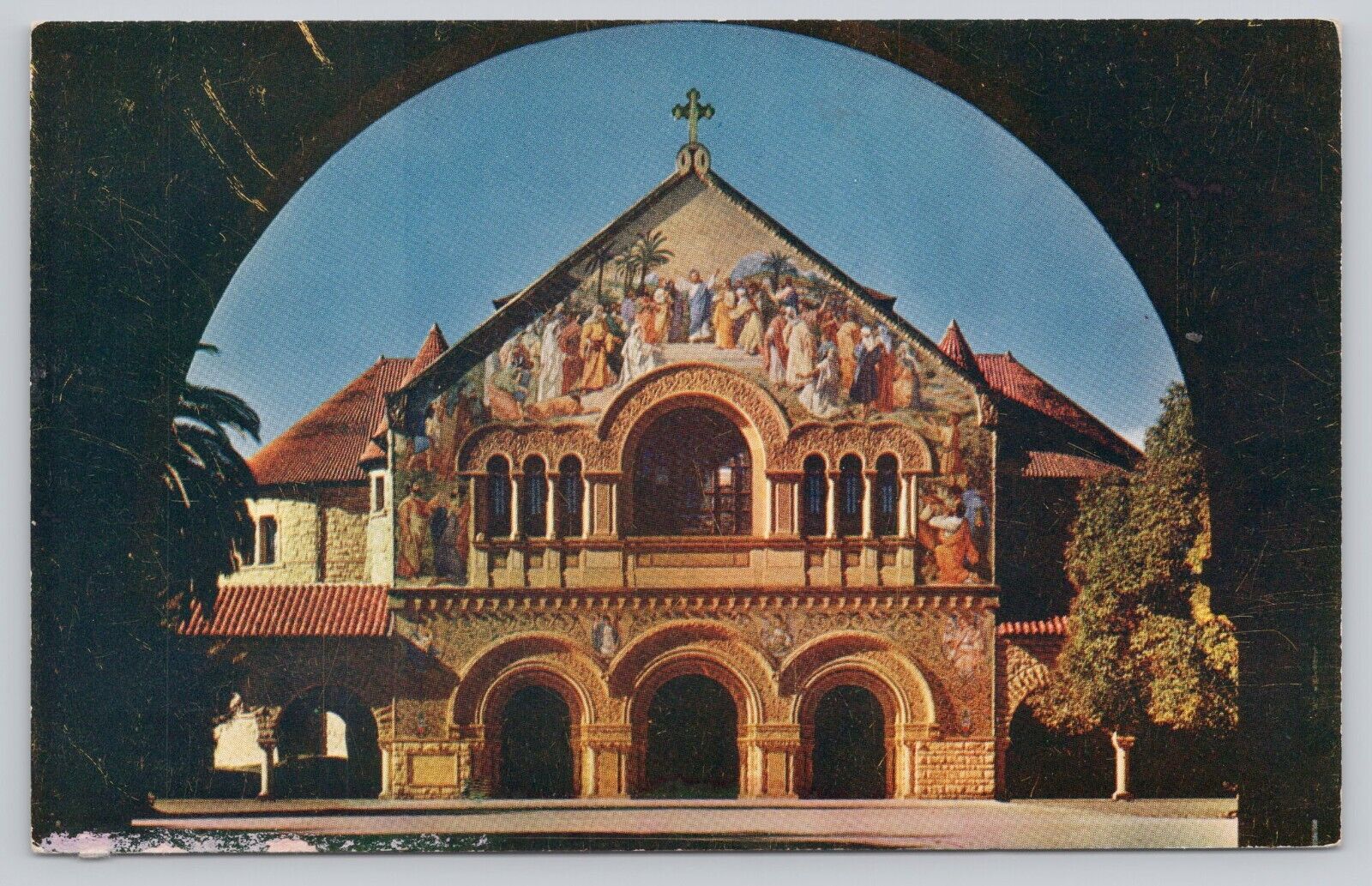 Postcard Stanford Chapel University Palo Alto CA