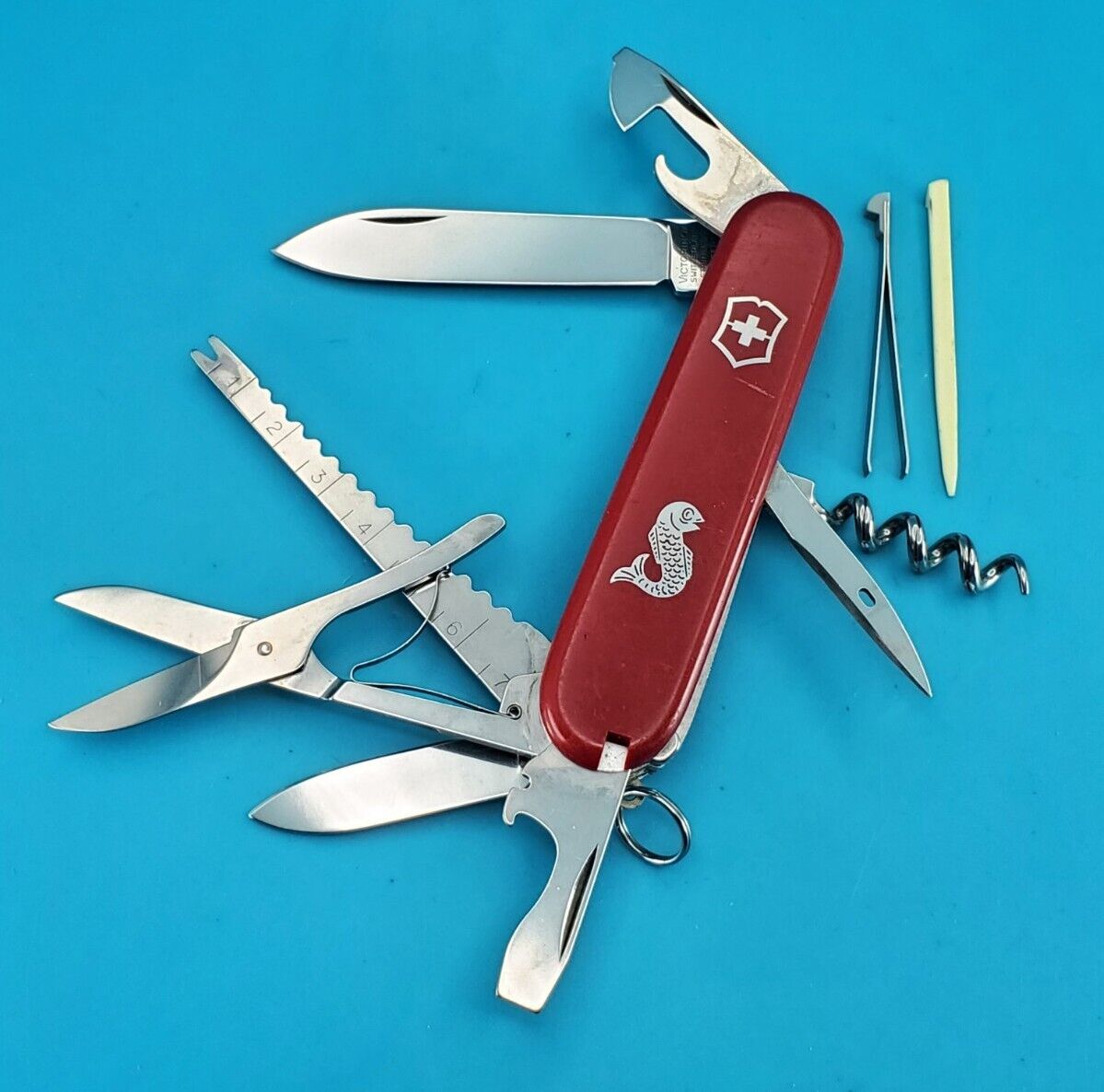 Victorinox Red Fisherman Swiss Army Knife COMPLETE