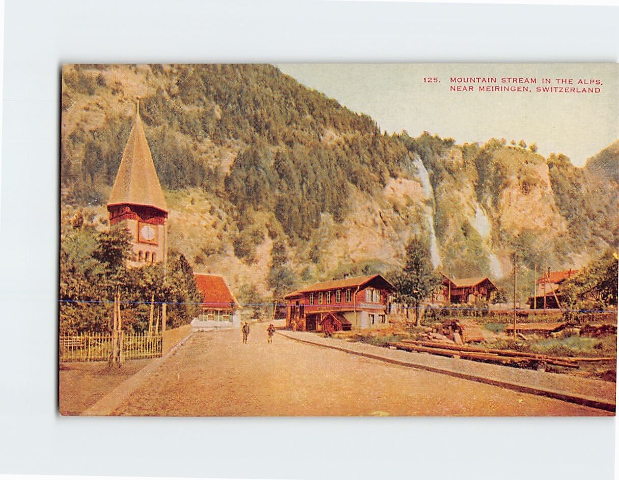Postcard Mountain Stream In The Alps Switzerland