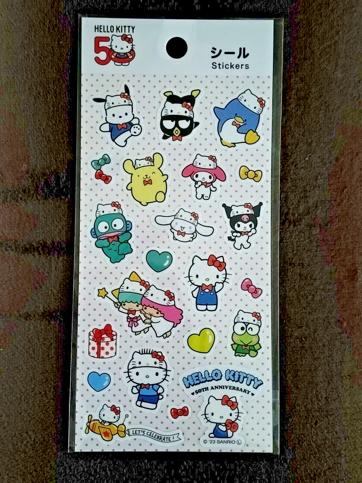 Sanrio Hello Kitty 50th anniversary stickers mymelody cinnamoroll Daiso Japan