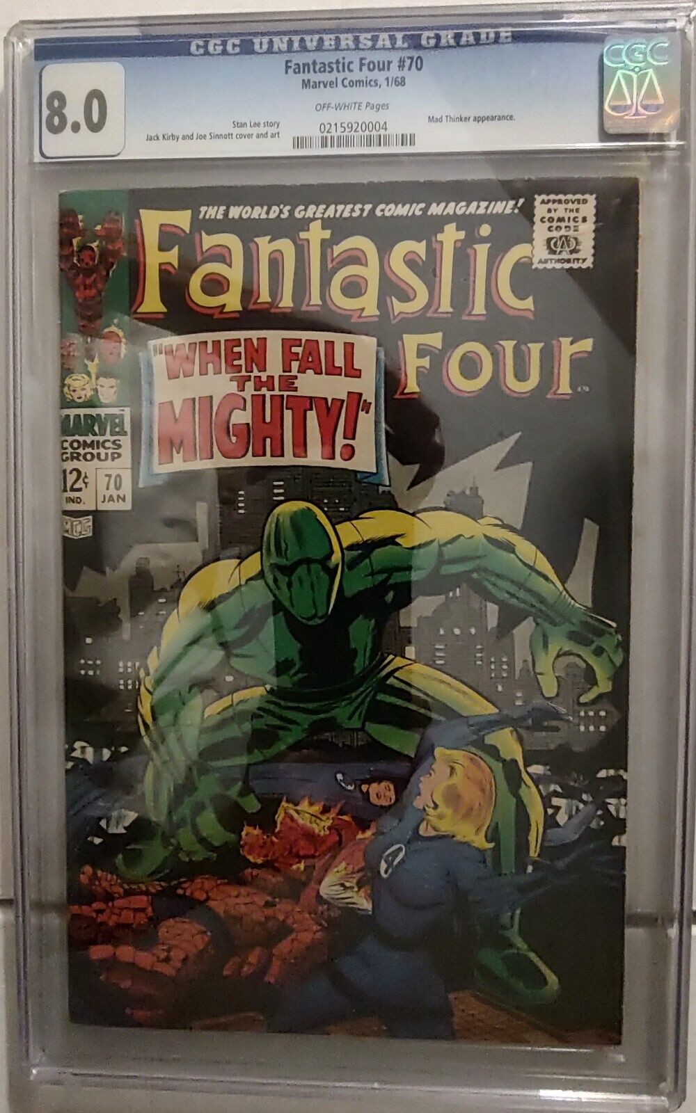 Fantastic Four #70 CGC 8.0 