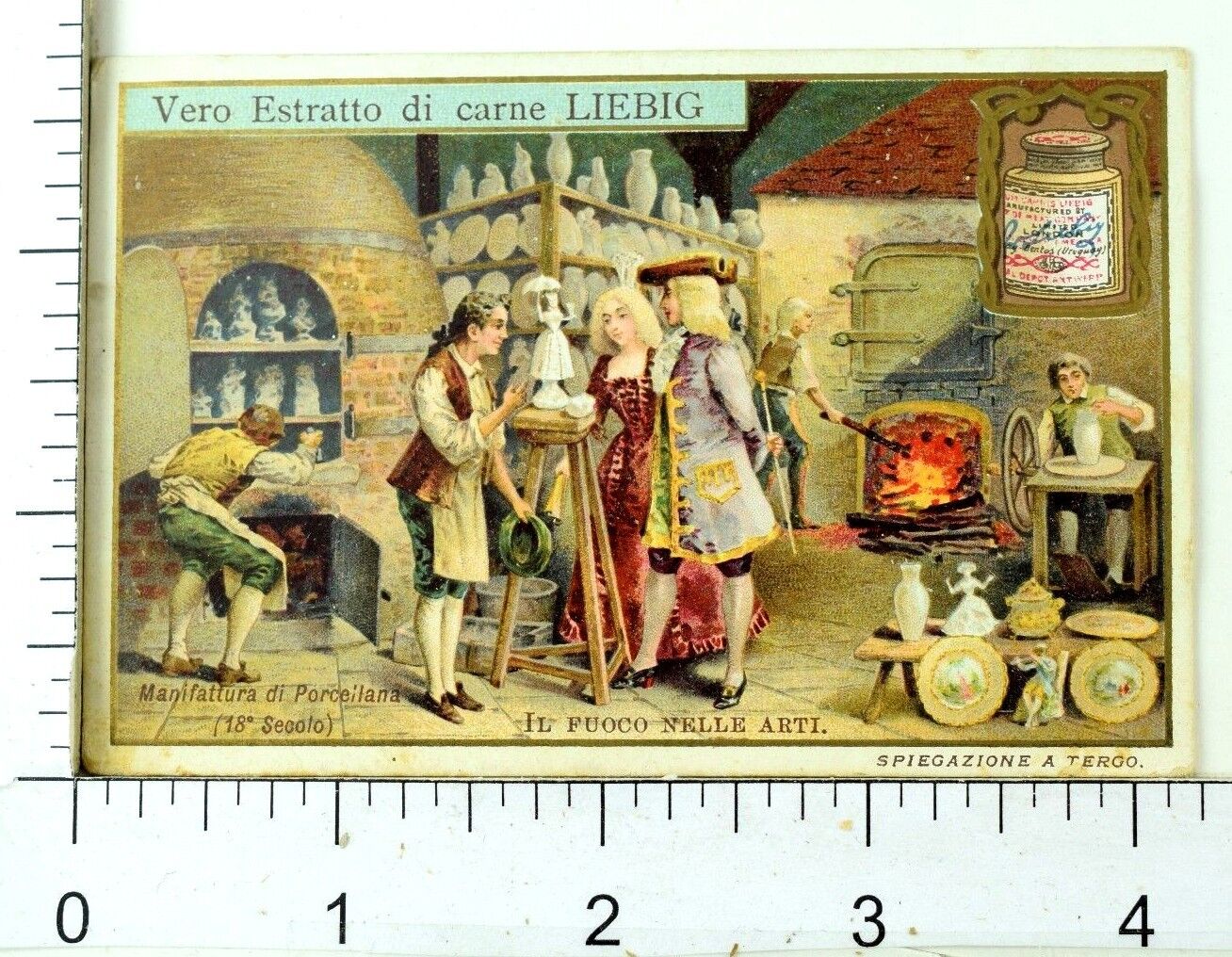 1880\'s Fire In the Arts Scenes Lovely Liebig Victorian 6 Trade Card Set K40