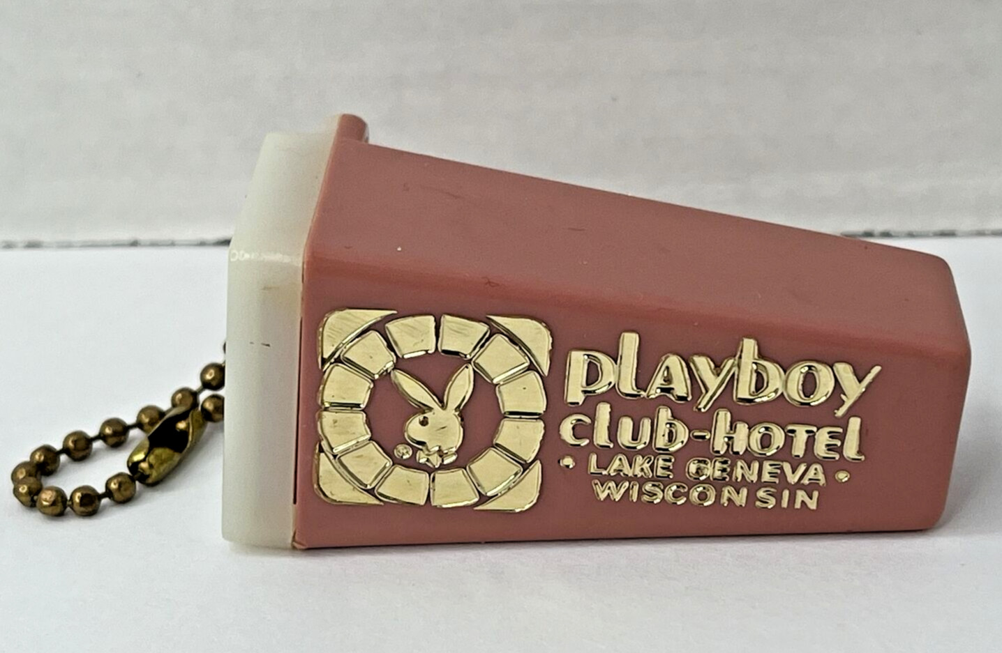 Vintage Playboy Keychain Photo View Finder Club 1970s Lake Geneva Peep