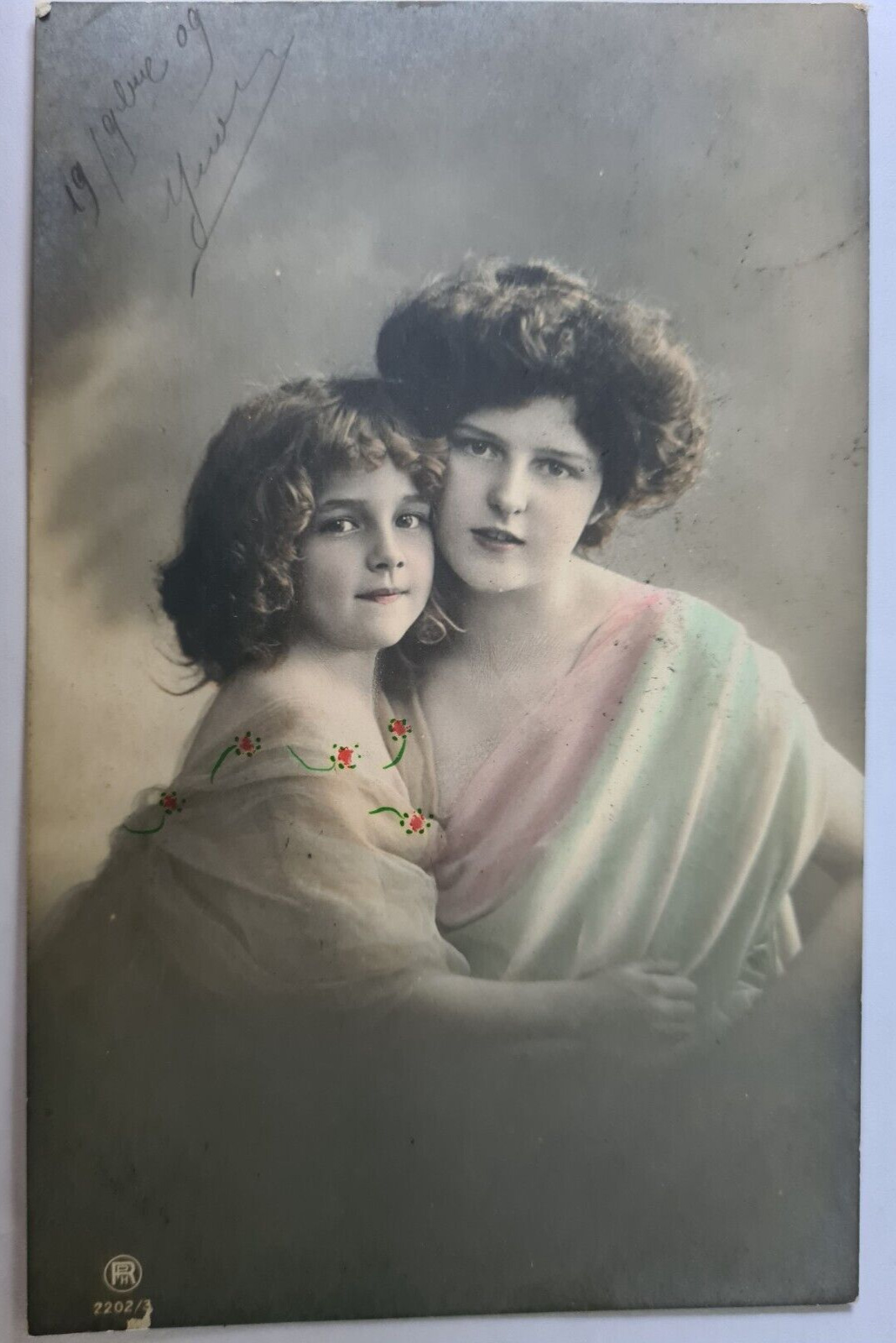 Antique CPA 1909 - Portrait of Two Girls RPH Ref. : 2202/3