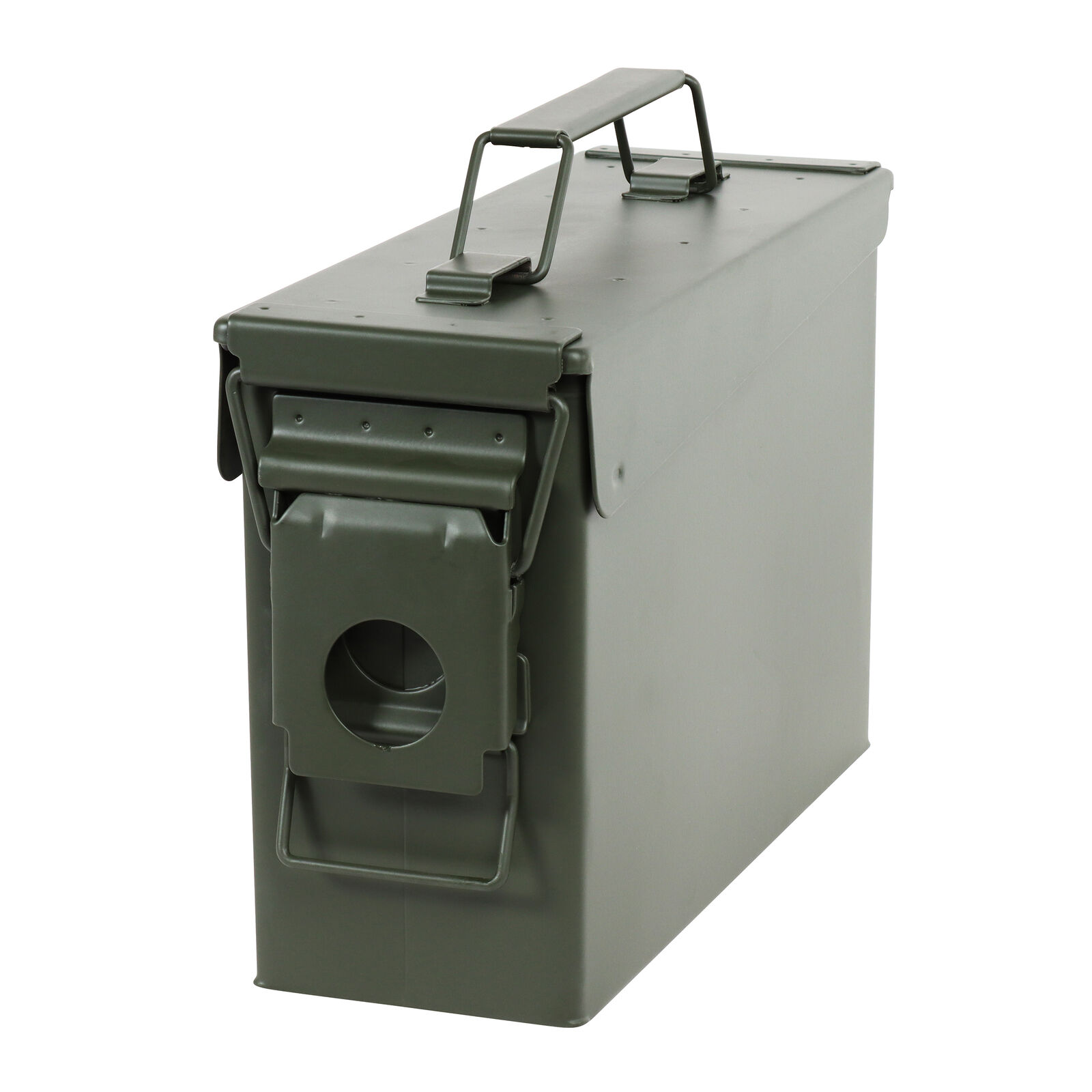 Redneck Convent Metal Ammo Storage Box - .30 Cal Green Locking Steel Ammo Can