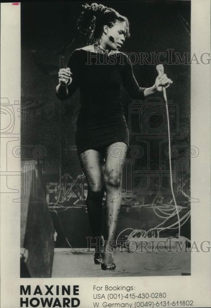 1989 Press Photo Maxine Howard, American blues singer. - hcp59034