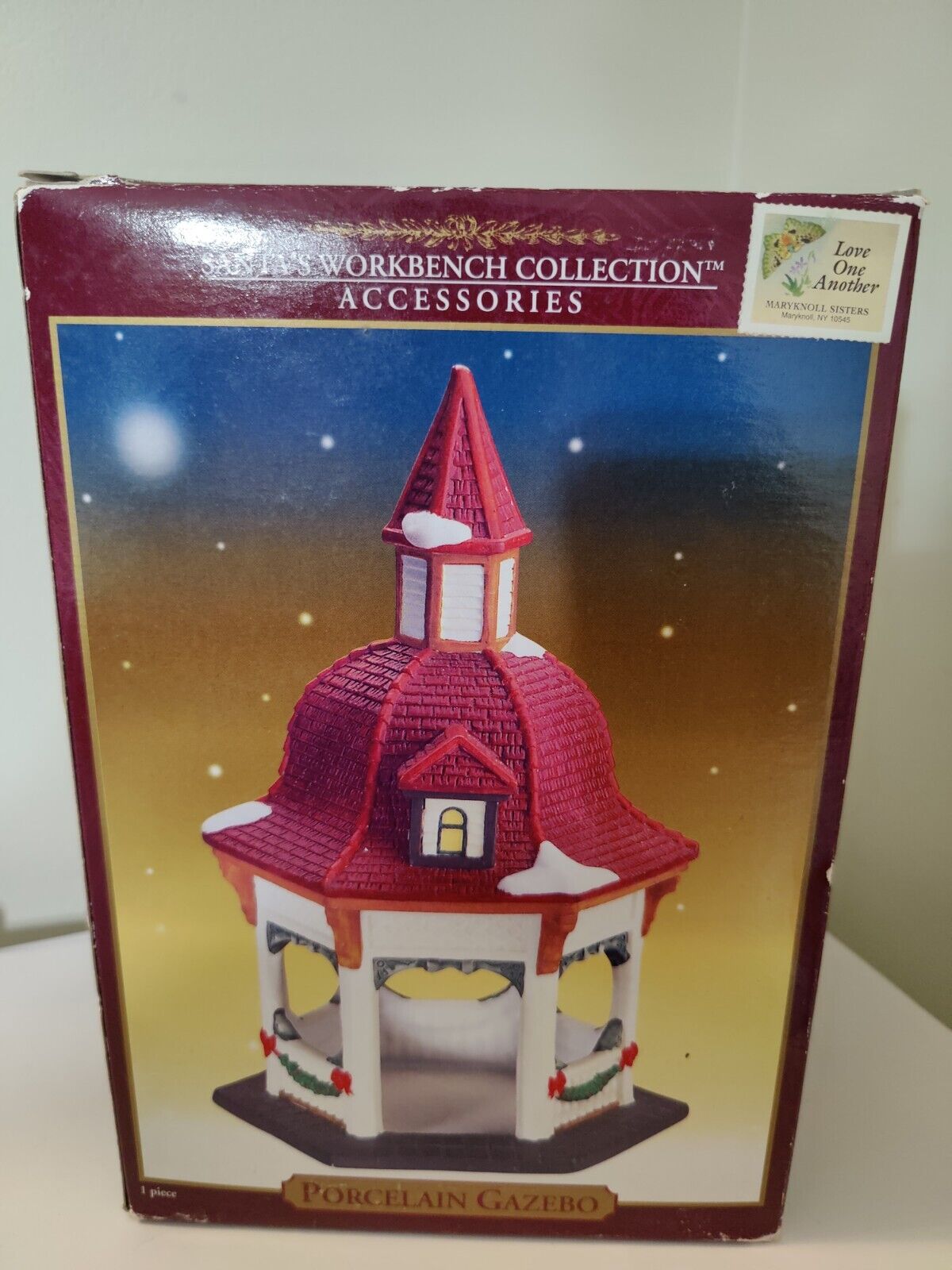 Santa\'s Workbench Collection Porcelain Gazebo 1 PC. with Original Box 