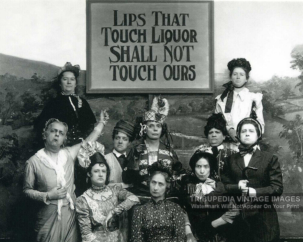 Vintage 1901 'Lips That Touch Liquor' Photo - Man Cave, She Shed Wall Art Decor