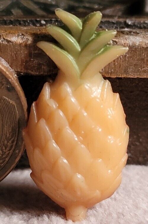 Vintage Celluloid PINEAPPLE  FRUIT charm prize jewelry 