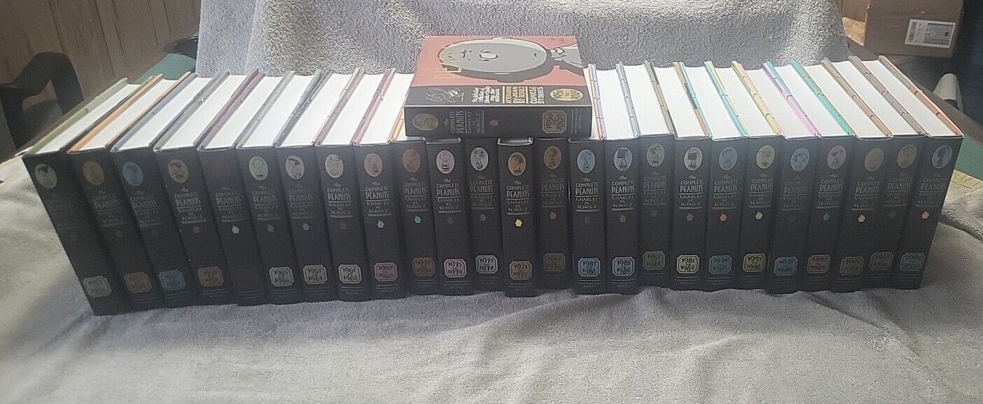 complete set Of peanuts 1950-2000 26 Volumes schulz 1st Print Oop 