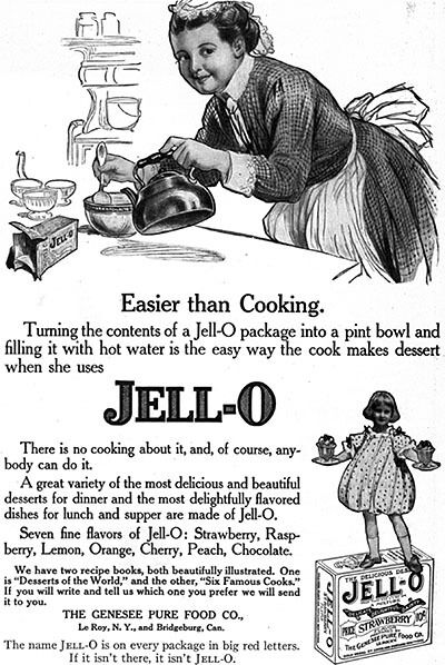Jello ROSE O’NEILL Easier Than Cooking JELL-O Original 1913 Magazine Ad