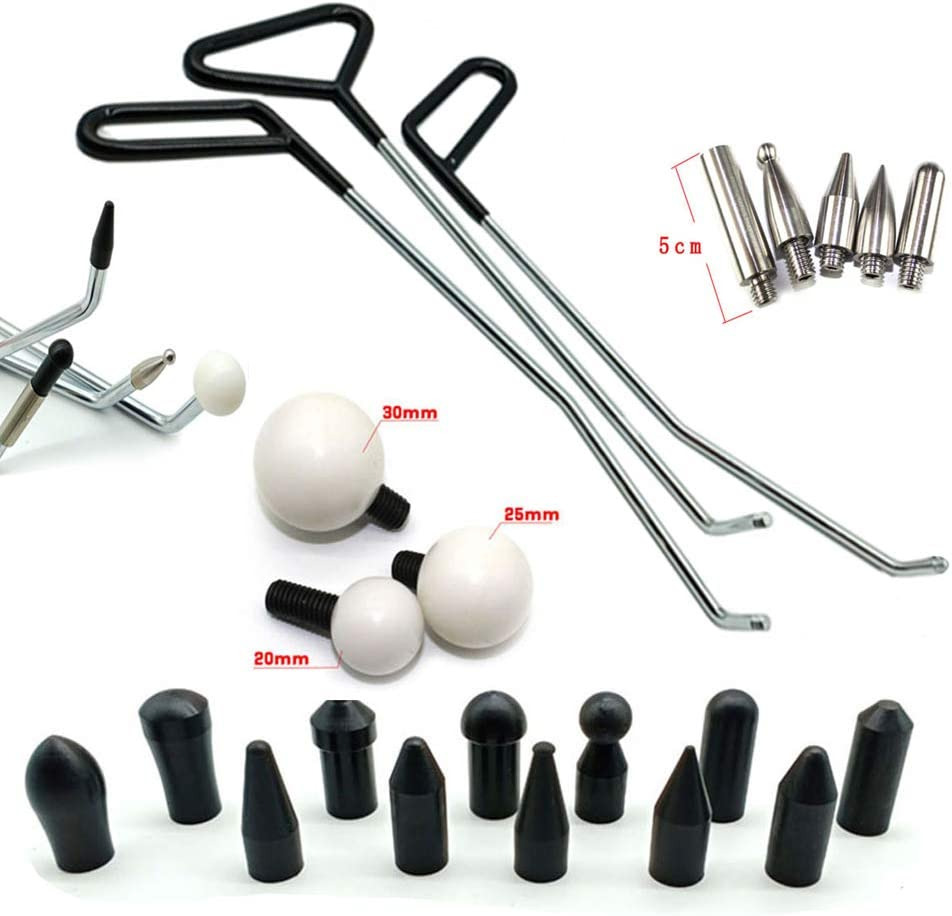 Paintless Dent Repair Tools 6 Pieces of Dent Removal Rods with Awl Head Paintles