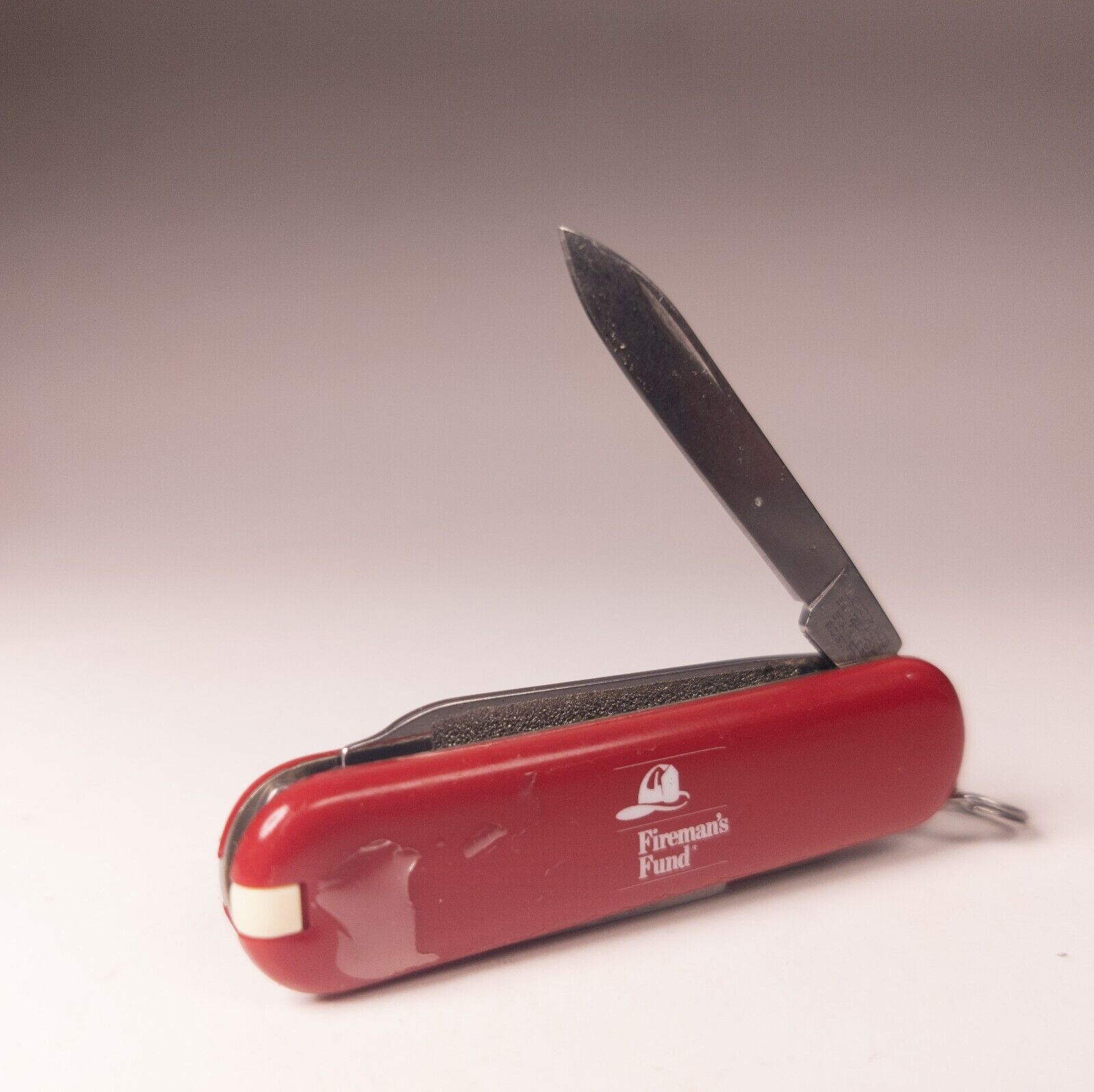 FIREMAN\'S FUND Logo Victorinox Classic SD Pocket Knife Red *See Description*