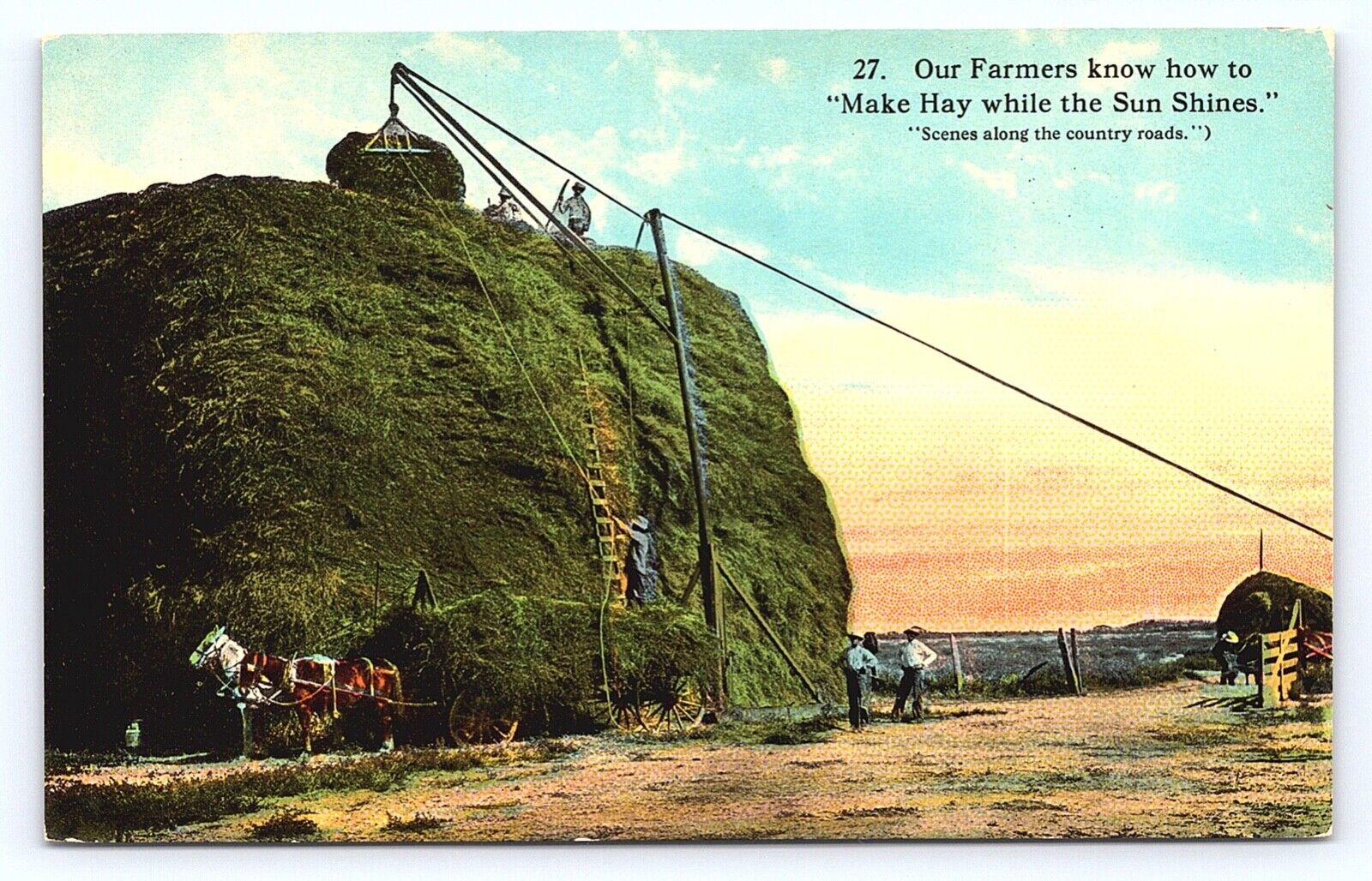 Our Farmers Know How To Make Hay While the Sun Shines Occupational Postcard D26