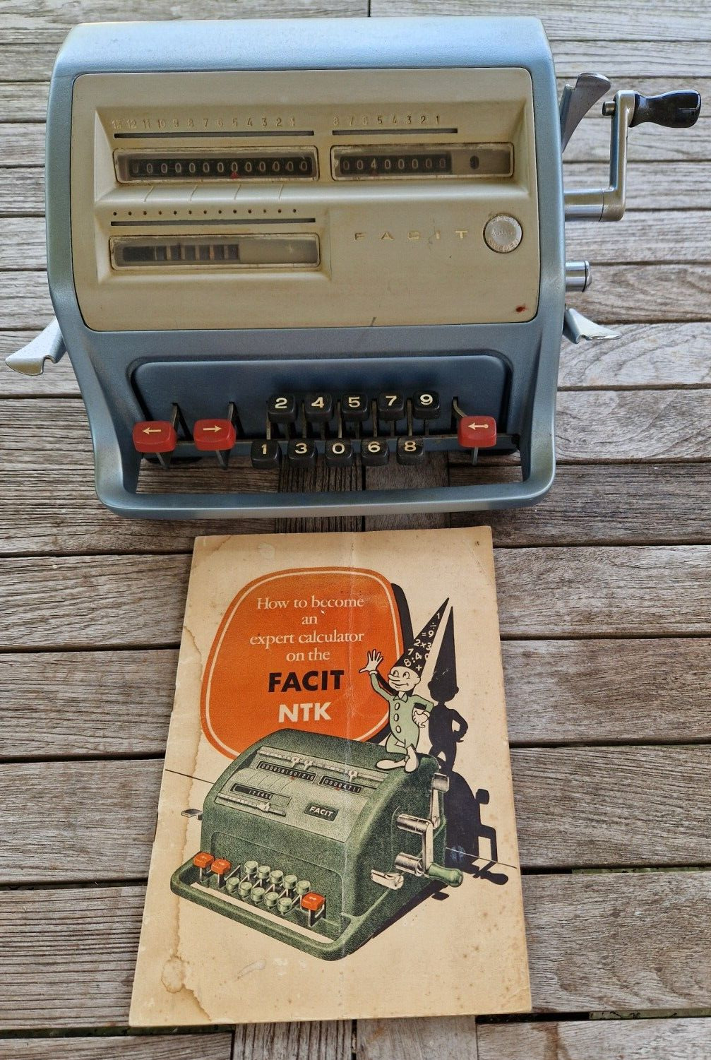 FACIT  NTK vintage Swedish calculating machine MODEL C1-13 1950\'s calculator