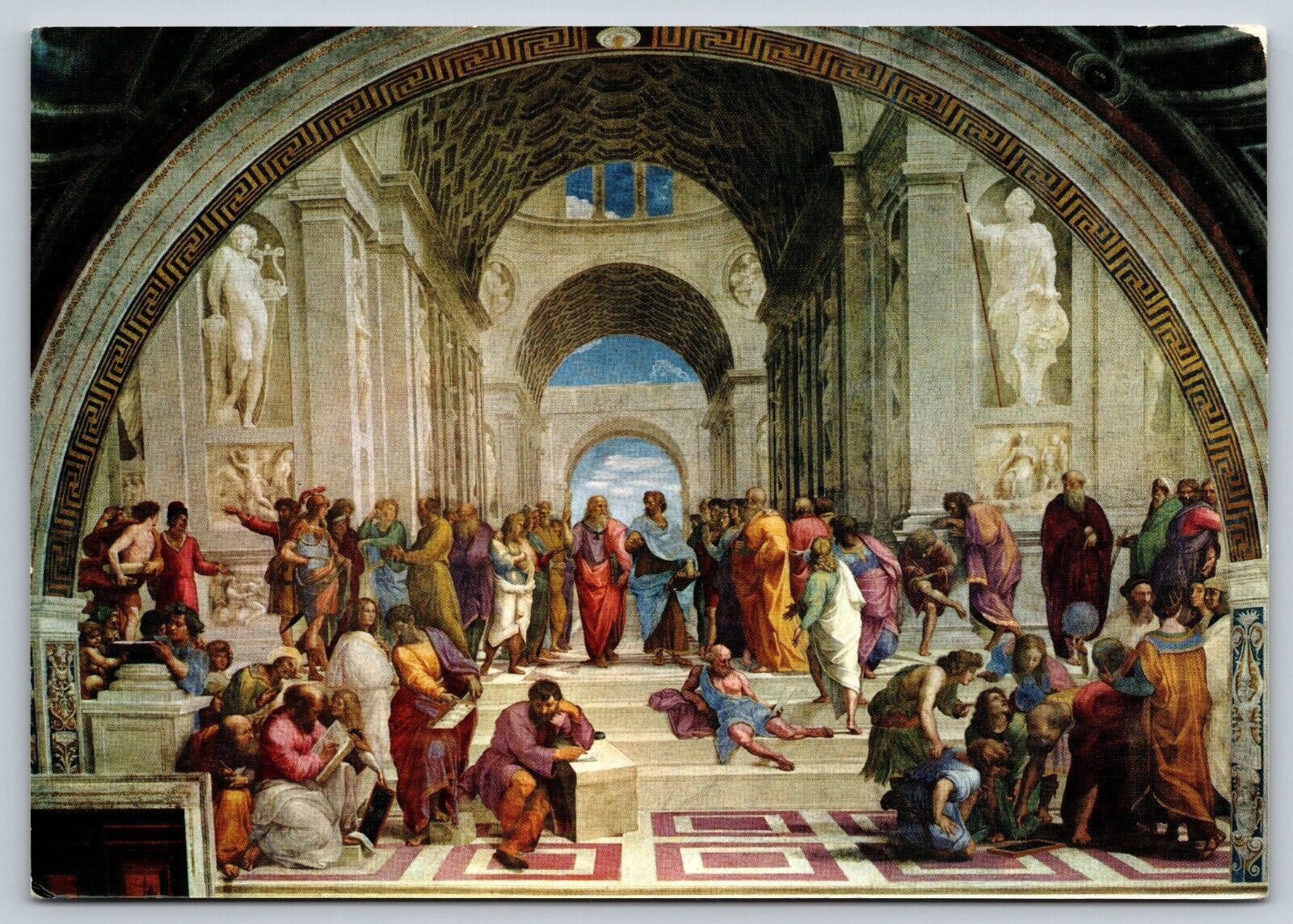 Postcard Italy Art Painting Vatican City Room of Signature by Sanzio 3X