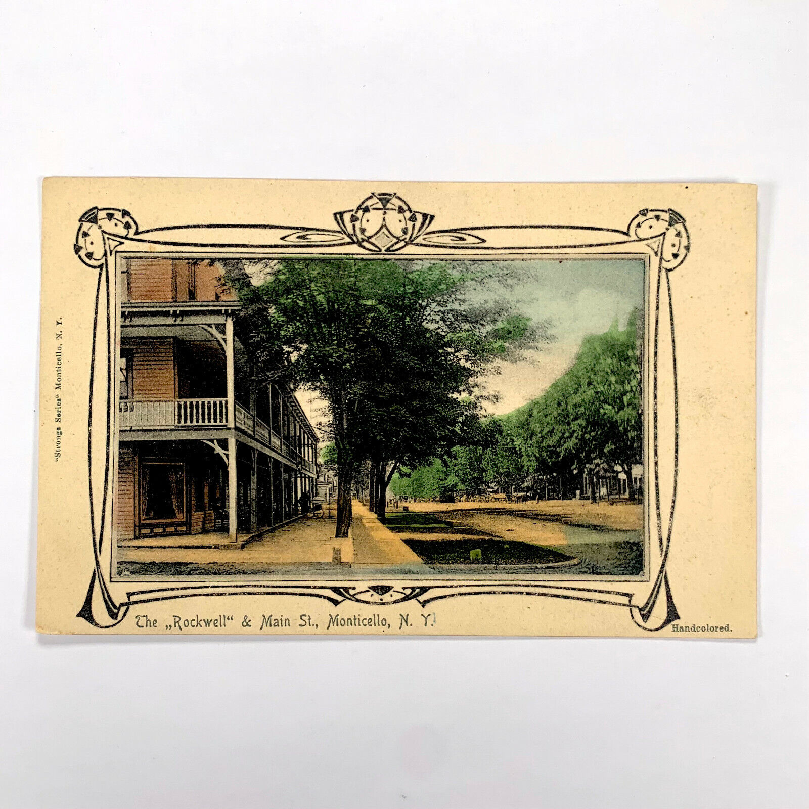 Postcard New York Monticello NY Main Street Rockwell Hotel Pre-1907 Unposted