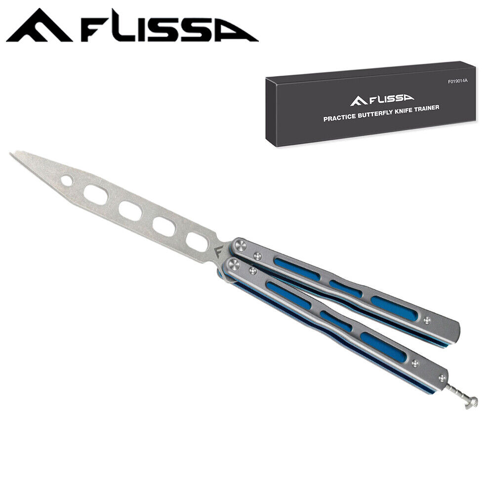 FLISSA Butterfly Balisong Trainer Smooth Practice Alu Handle No Offensive Blade