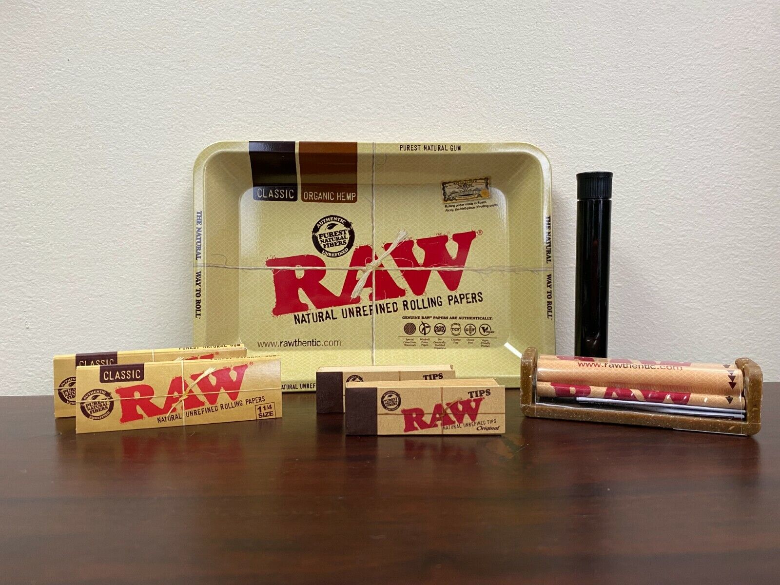 RAW Classic 1 1/4 Papers Mini Tray Tips ARC Tube ~Combo~Original Tips~79 Roller