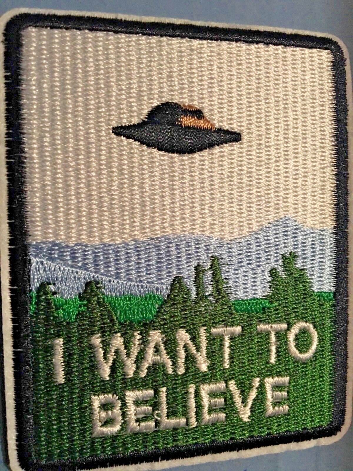 I Want To Believe Embroidered Iron/Sew ON Patch 3.75x3 Fox Mulder X-Files
