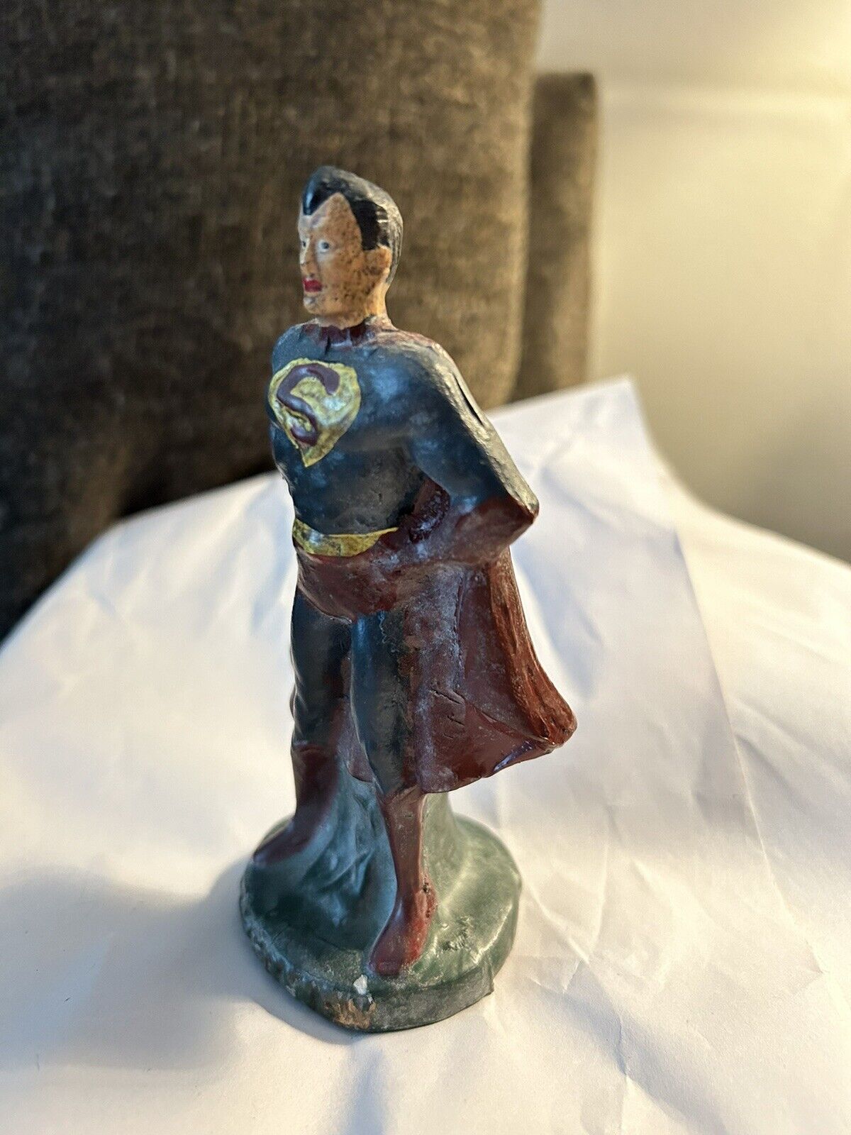 Superman Rare 💪 Original 1940 statue cast Iron Unique Statue