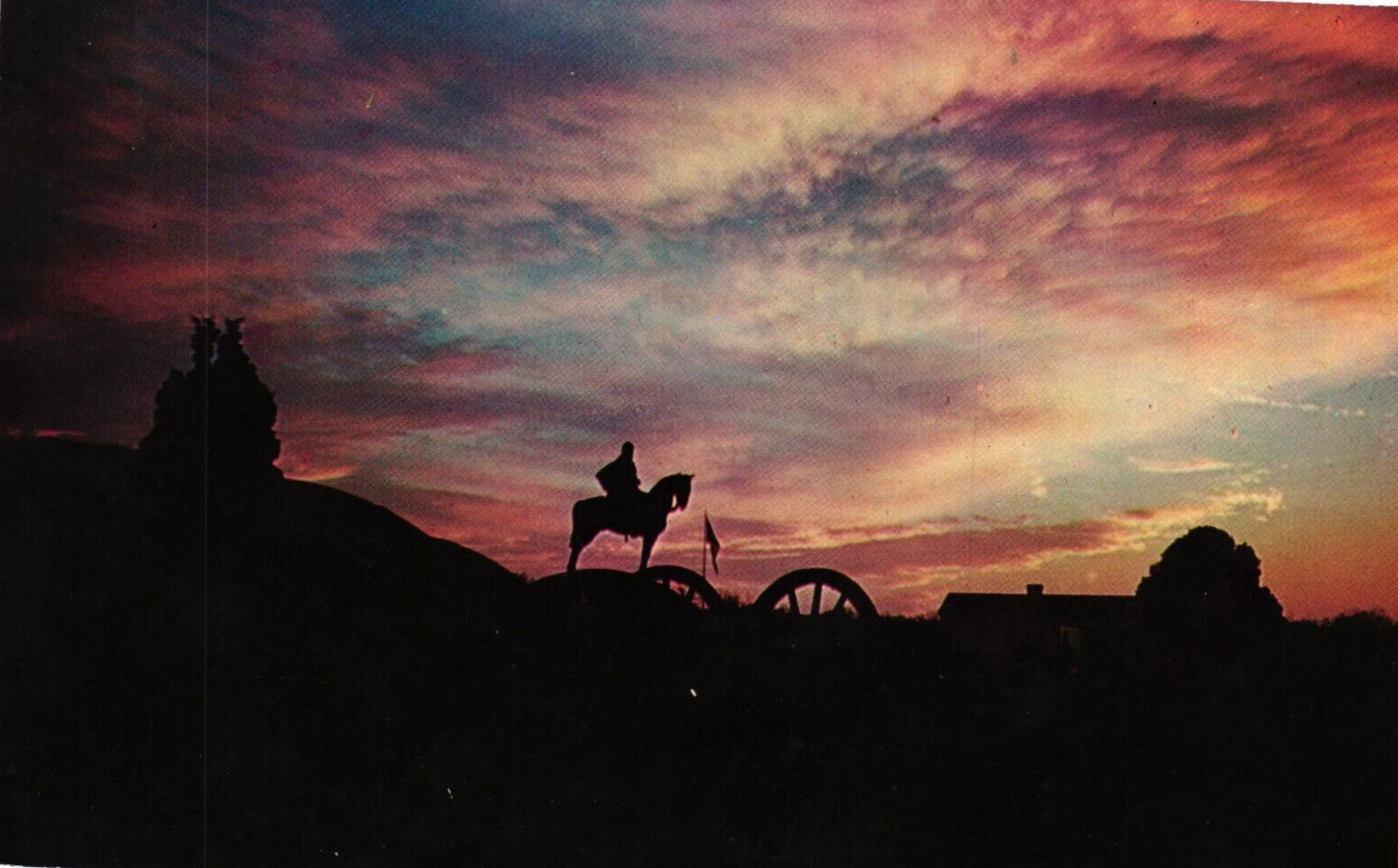 1968 Stonewall Jackson Equestrian Statue Manassas Virginia Vintage Postcard