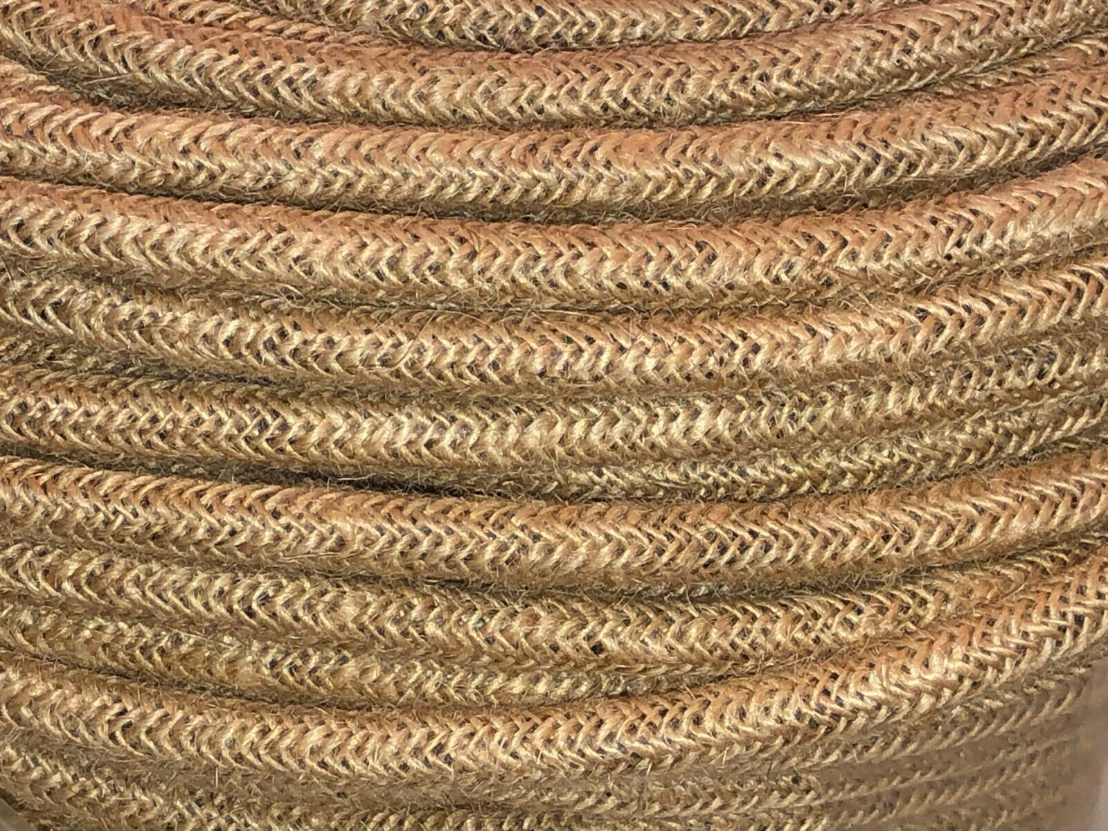 LINEN  Jute Cloth Covered 2-Wire Round Cord, 18ga. Vintage style Pendant wire