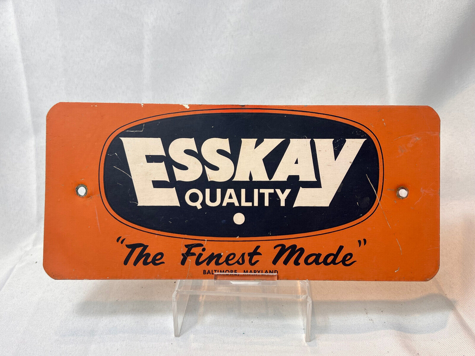 Vtg Esskay Quality Tin Sign \