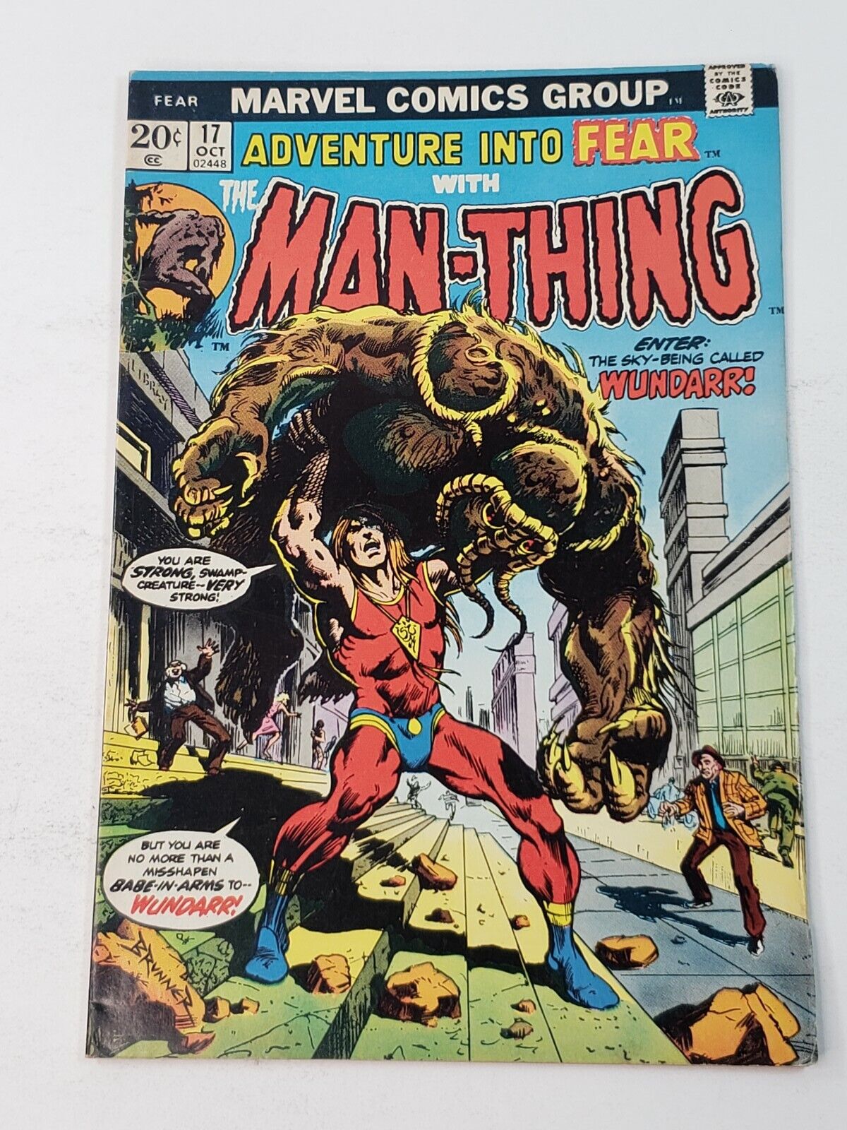 Fear 17 Marvel Comics Man-Thing 1st Appearance Wundarr aka Aquarian Bronze 1973