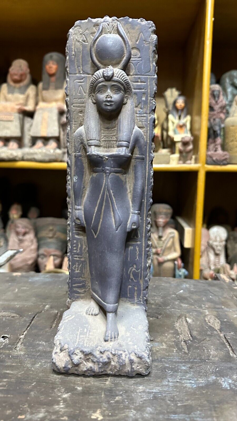 Unique Statue of Hathor Goddess of Heaven Love in Ancient Egyptian Antiques BC