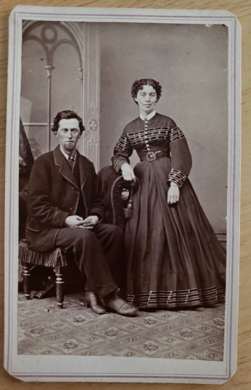 Madison, WI Civil War era CDV ID James & Ophelia A. Kingsley North by Jones